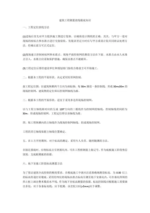 建筑工程测量放线基础知识  