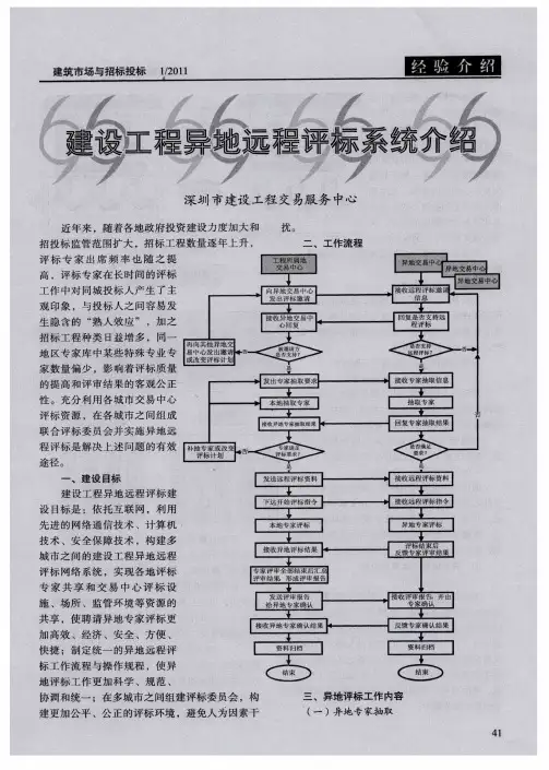 建设工程异地远程评标系统介绍