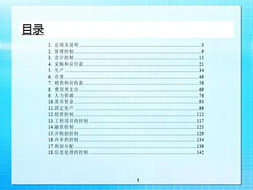 公司财务内部控制、管理制度及流程图