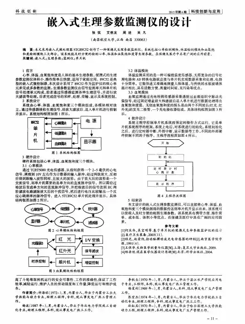 嵌入式生理参数监测仪的设计