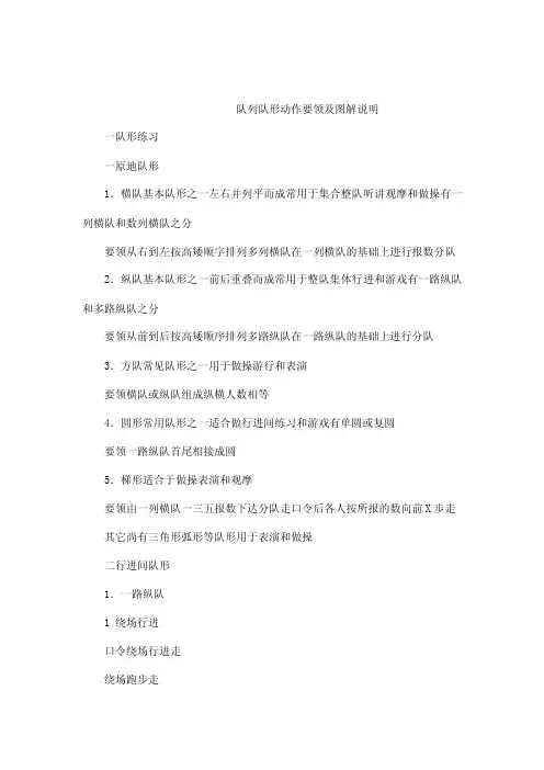 队列队形动作要领及图解说明10（可编辑）