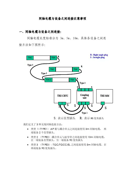 同轴电缆连接注意事项
