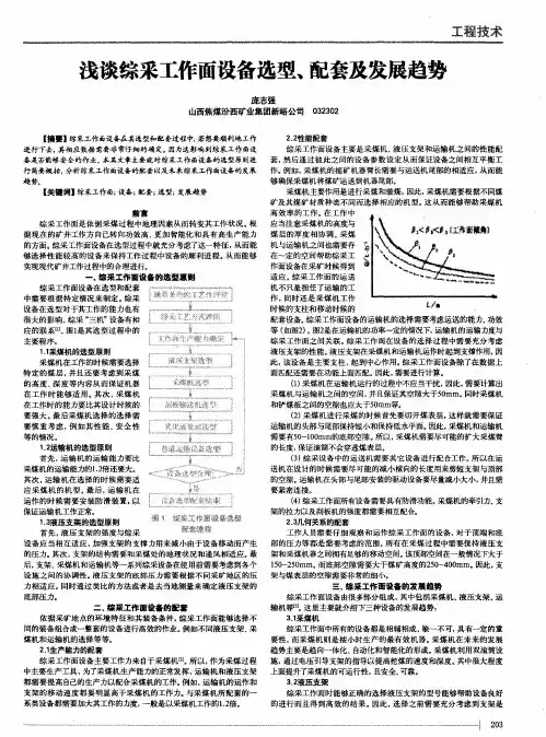 浅谈综采工作面设备选型、配套及发展趋势