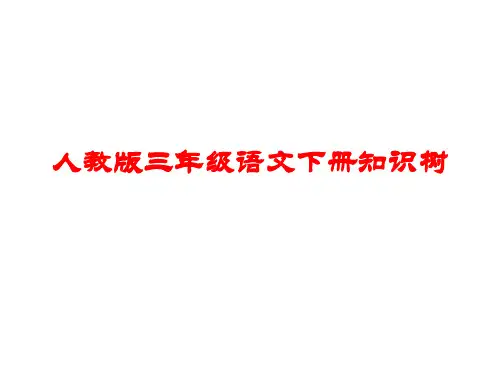 人教版小学三年级语文下册知识树