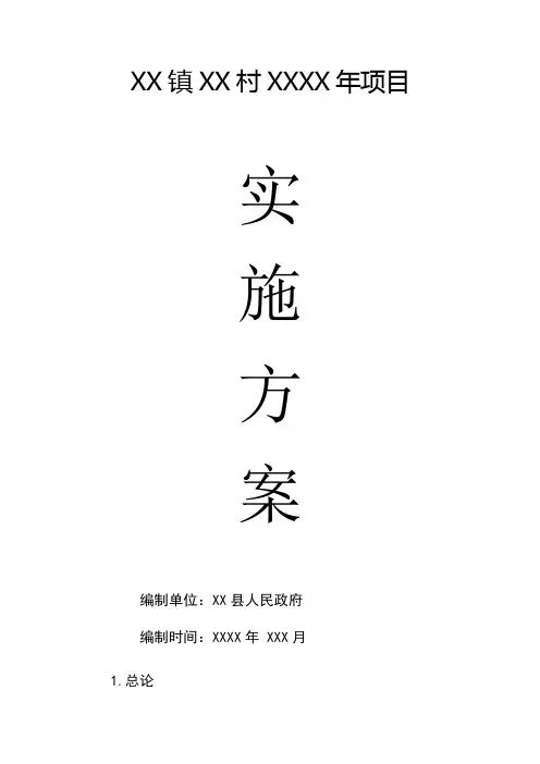 《XX村项目实施方案》