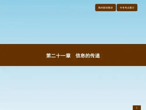 人教版九年级物理第21章信息的传递及教学课件全套