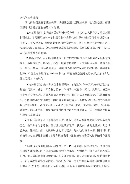 压裂常用药剂