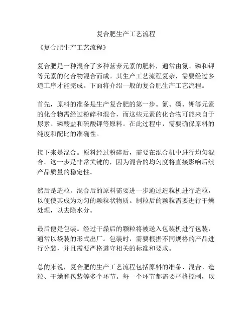 复合肥生产工艺流程