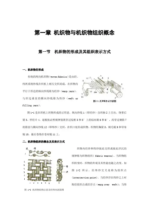第一章机织物与机织物组织概念