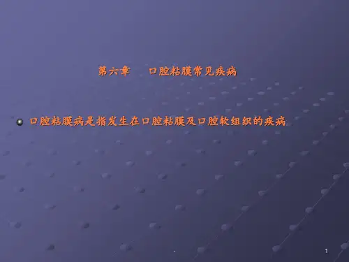 口腔科学 第六章粘膜病..ppt课件