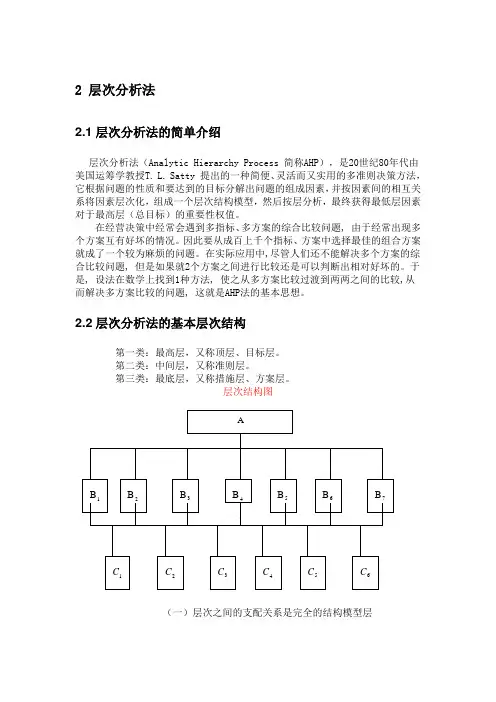 层次分析法介绍