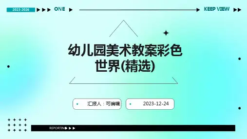 幼儿园美术教案彩色世界(精选)ppt