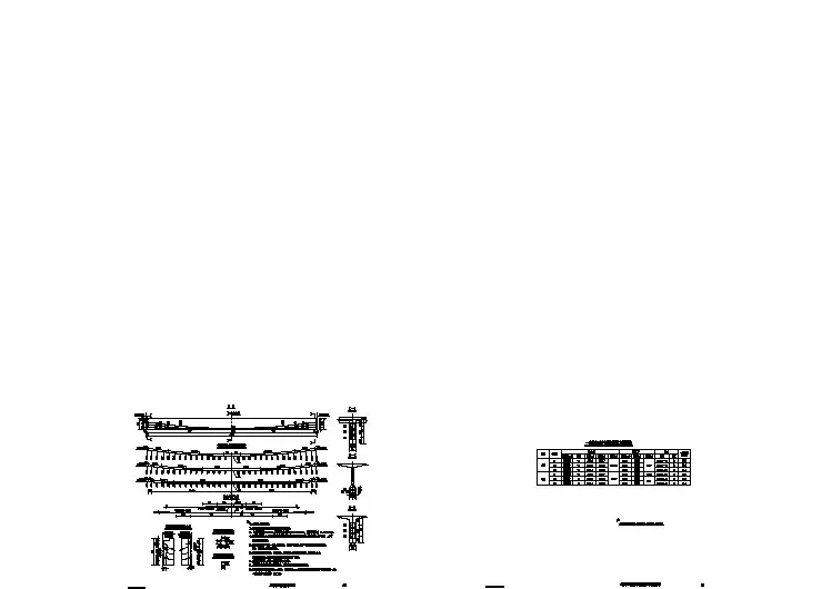 梁桥施工图纸简支梁通用图30m桥主梁预应力钢束布置图