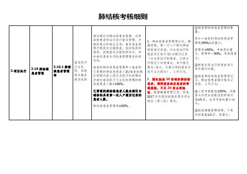 肺结核考核细则