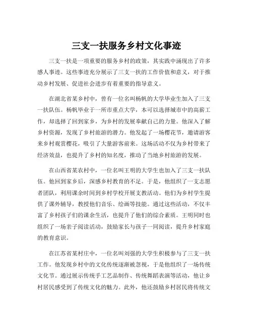 三支一扶服务乡村文化事迹