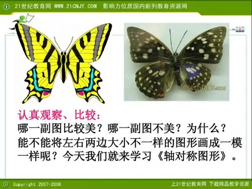 西师大版小学数学五年级上册第二单元第三节多媒体课件轴对称图形