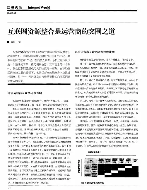 互联网资源整合是运营商的突围之道