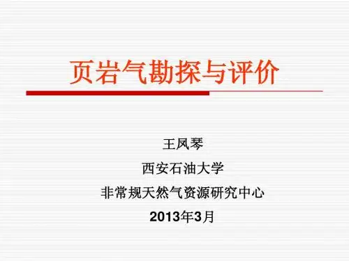 页岩气勘探与评价—1