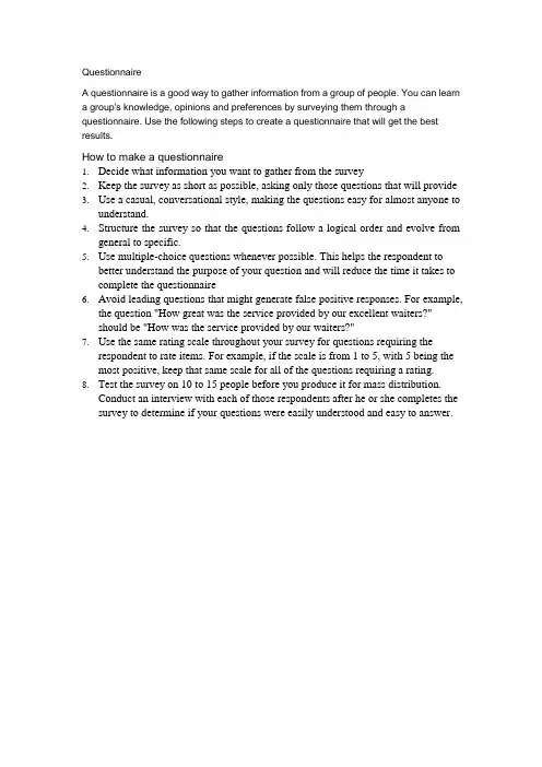 Questionnaire