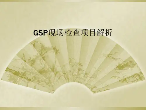 GSP现场检查项目解析