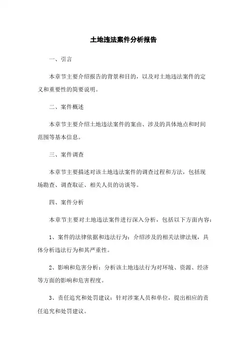 土地违法案件分析报告