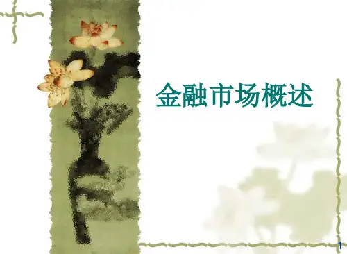 金融市场概述PPT课件