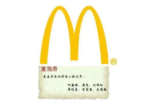麦当劳市场调查报告(ppt 53页)