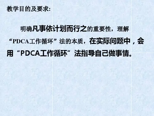 PDCA工作循环