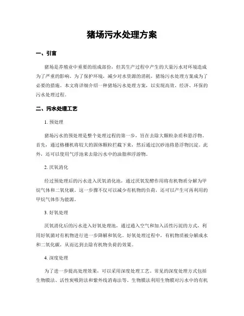 猪场污水处理方案