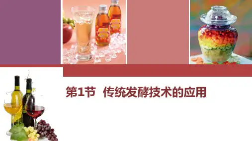传统发酵技术的应用-高二生物课件(人教版选择性2019必修3)