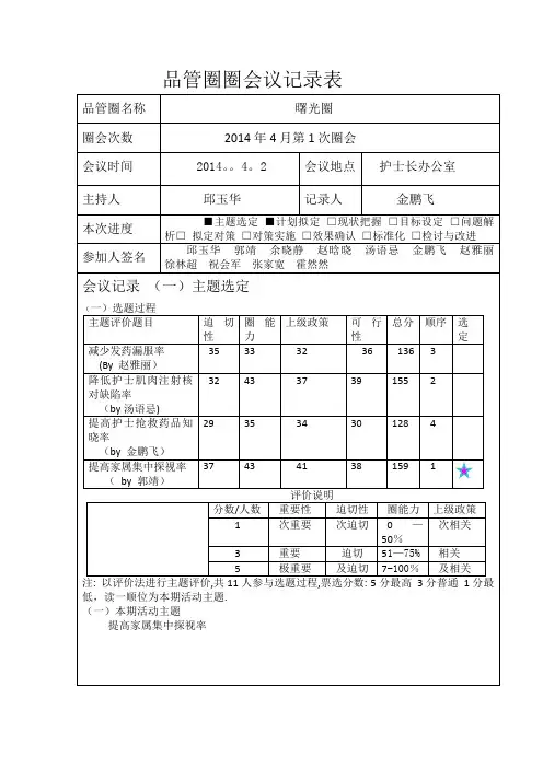 品管圈圈会议记录表-(修复的)