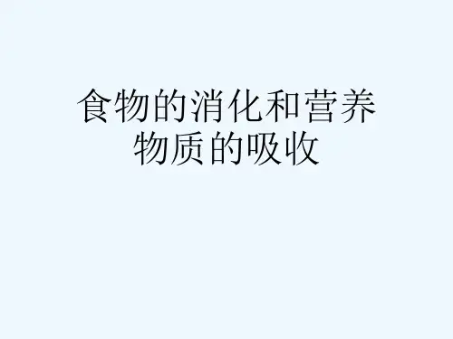 食物的消化和营养物质的吸收[可修改版ppt]