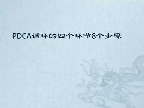 PDCA循环的四个环节8个步骤
