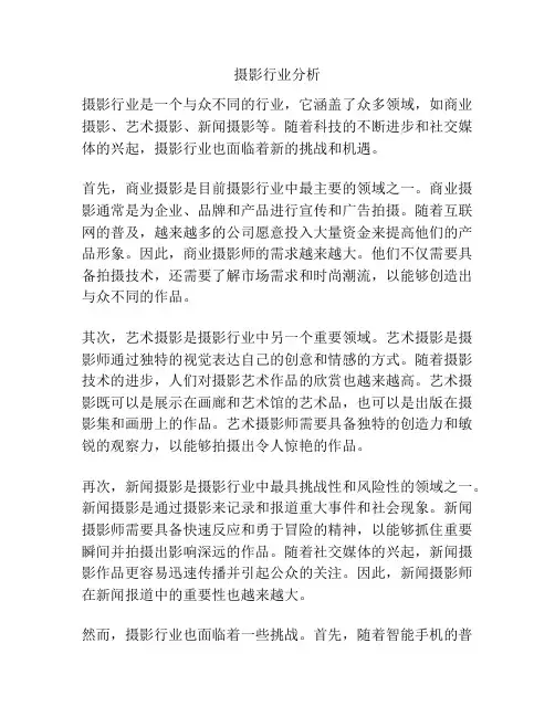 摄影行业分析