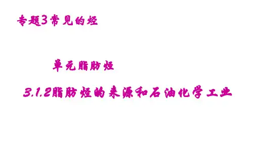 脂肪烃的来源与石油化学工业.pptx