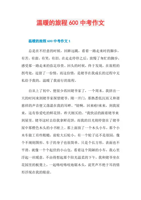 温暖的旅程600中考作文