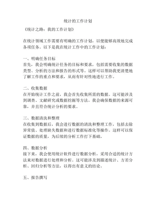 统计的工作计划