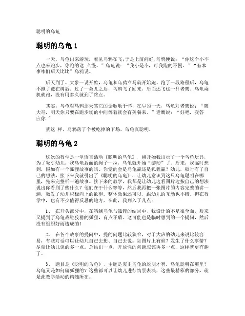 聪明的乌龟