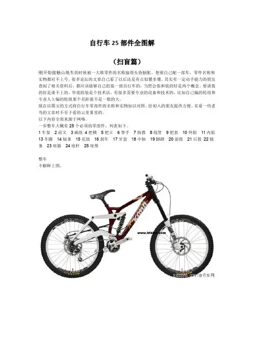 自行车25部件全图解