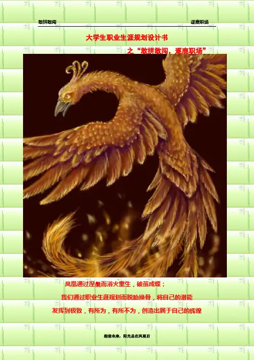 大学生职业生涯规划书经典范文—山东省首届大学生职业生涯规划大赛第12名