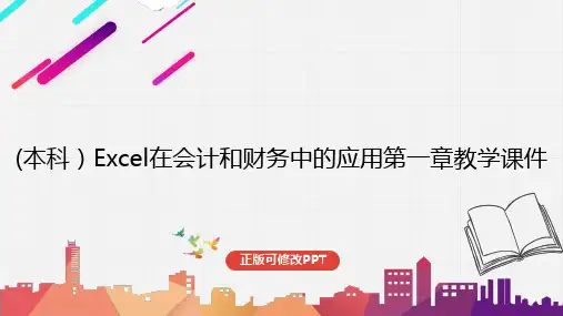 (本科)Excel在会计和财务中的应用第一章教学课件