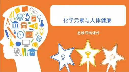 人教版九年级化学下册  《化学元素与人体健康》思维导图课件