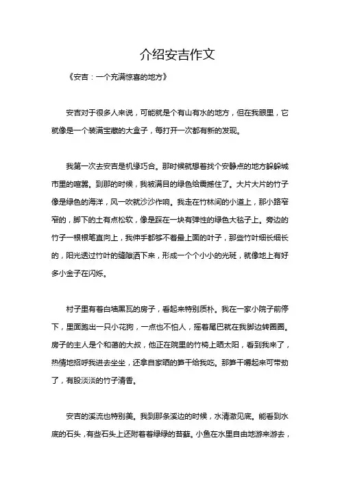 介绍安吉作文
