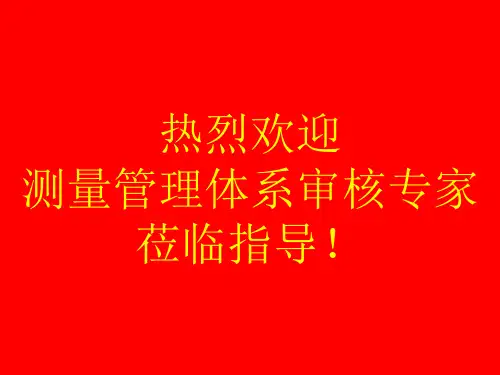 测量管理体系运行情况汇报(范本)