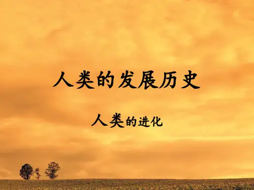 人类的发展历史
