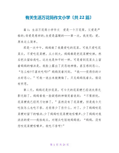 有关生活万花筒作文小学(共22篇)