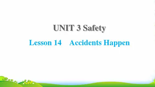 九年级英语上Unit3SafetyLesson14AccidentsHappen课件冀教8