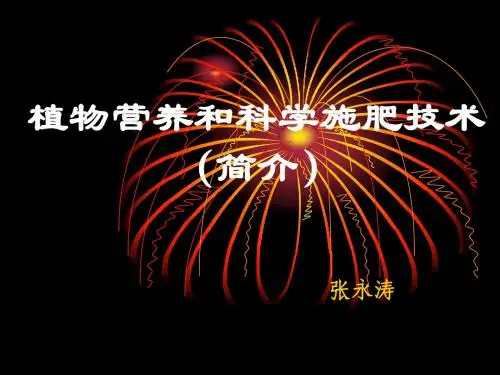 作物生理与施肥技术(培训讲稿)