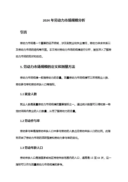 2024年劳动力市场规模分析