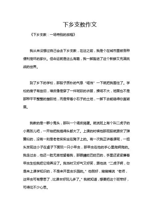 下乡支教作文